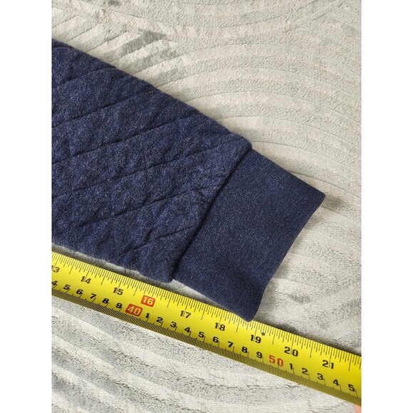 Patagonia Organic Cotton Diamond Quilt Snap-T Pullover Blue Sweater Men's Size S - Picture 13 of 13
